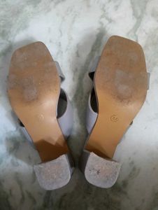 Stylish Greyish purple Block Heel Sandals