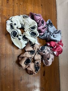 Set of 6 Satin Scrunchies