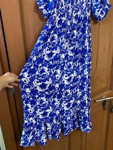 Blue Floral Maxi Dress