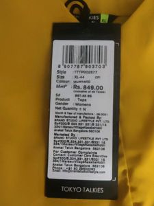 XL Mustard Yellow Crop Top