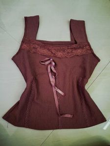 Women's Lace Trim Cami Top