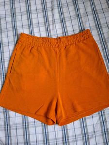 Bright Orange Sweat Shorts