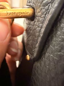Kate Spade New York Black Leather Satchel Handbag