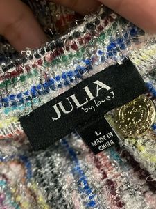 tweet Chic Textured Cropped Jacket
