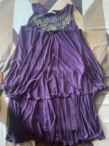 Embellished Purple Tank Top