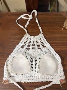 Boho Crochet Halter Neck Crop Top