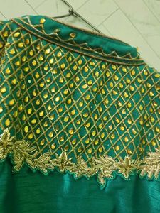 party wear Teal Embroidered Kurta Set