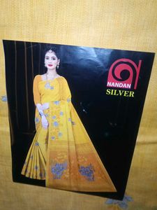 Yellow cotton(sutti) saree