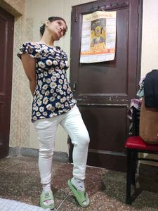 Daisy Dress &amp; White Jeans