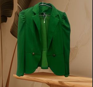 New Green Puff  Blazer n flare trouser