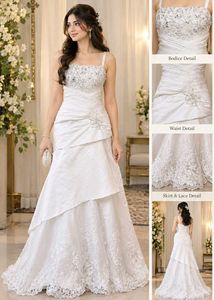 Elegant gown with white inner