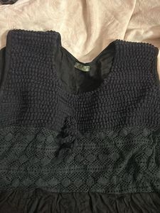 Black Flared Mini Dress