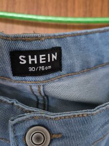 (Shein) Light Wash Wide Leg Jeans