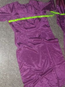 Purple Silky Palazzo Pants