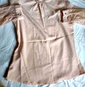 Pintresty Korean Top With Lace Sleeves