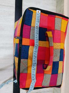🇳🇿💫🎀Vibrant Patchwork Storage Bag