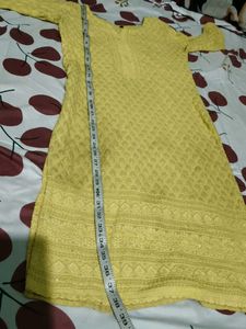 Yellow Embroidered Kurta