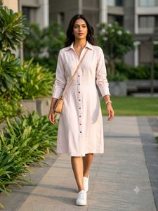 Chic Pastel Shirt Dress