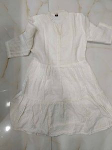 Elegant White Chikankari dress