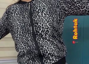 Leopard Print Bomber Jacket