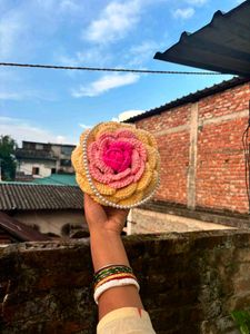 Handmade 3D  Ombre rose bag