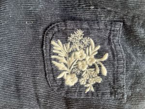 Cute Floral Embroidered Pants