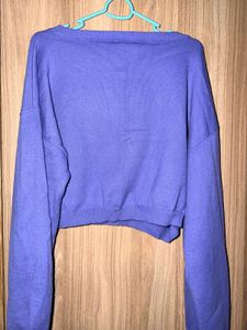 Forever 21 Cropped Knit off shoulder Sweater