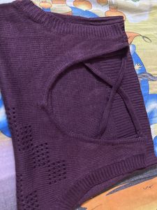 Cut Sleeves Sweater