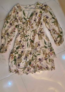 Beautiful Floral Print Mini Dress