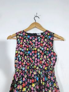 Black Floral Print Dress (Girl's)