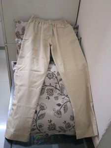 Cream Wide-Leg Trousers