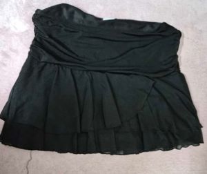Chic Black Layered Mini Skirt