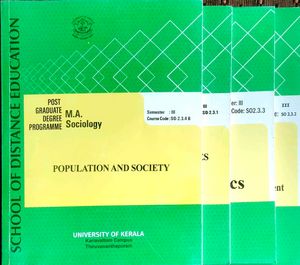 MA Sociology textbooks and question papers
