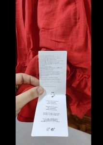 Red Smocked Tiered Dress
