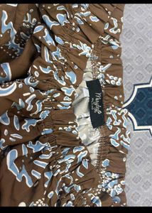 Brown Floral Print top