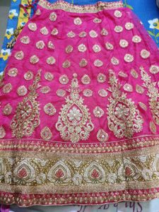 New Peachy Pink Embroidered Lehenga Set