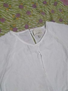 Chic White Blouse with Tie Detail