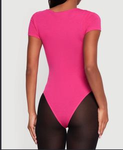 Hot Pink Short Sleeve Bodysuit