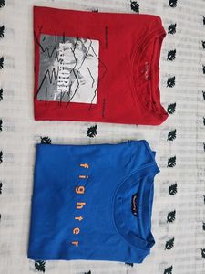 Two T shirt Red and Blue