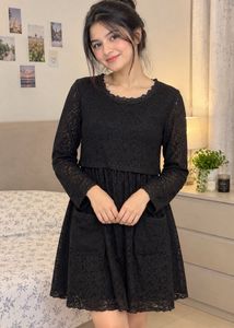 Elegant Black Lace Dress