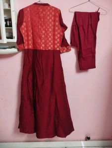 Maroon Kurta with pant