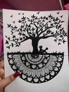 Hand-Drawn Tree of Life Mandala Art