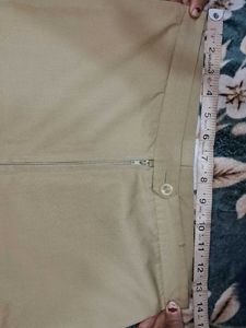 Khaki Straight Leg Pants
