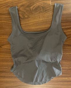 Grey Fitted Tank Top