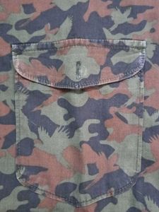 Men's Camouflage Button-Up Shirt chest pockets