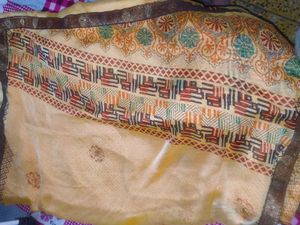 Exquisite Printed Silk Saree