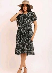 Floral Print Midi Dress