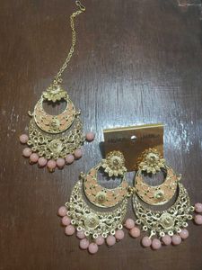 Earrings with Maang Tikka Set