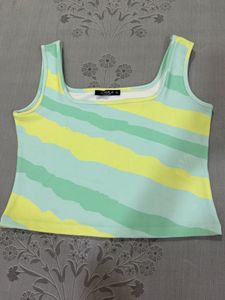 Striped crop Top &amp; skirt Set