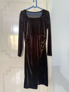 Elegant Black Velvet Dress